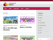 Tablet Screenshot of lightwoodgames.com